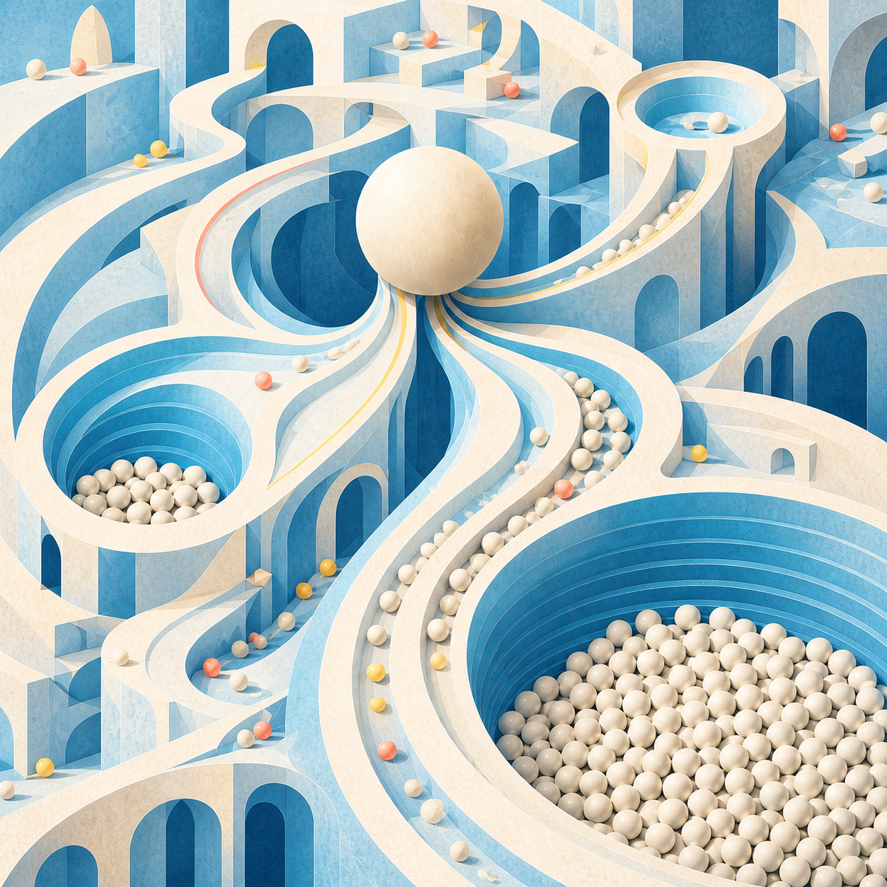 PAWBench spring-themed teaser visualizing one starting state branching into multiple possible physical futures.